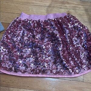H&M Pink Gold Sequin Mini Skirt Cocktail